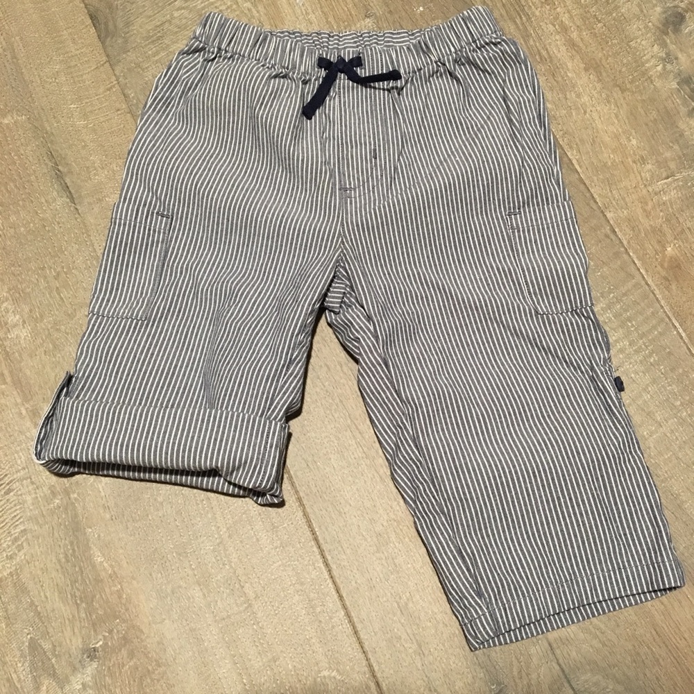 Janie and Jack Blue & White Convertible Pants